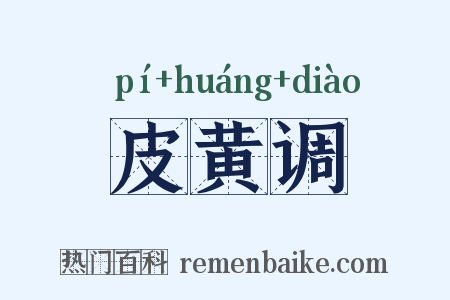 皮黄调是什么意思的图片